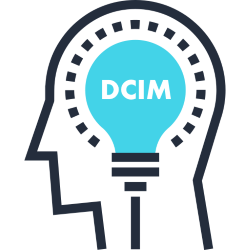 DCIM shown as a bulb in the head. Digital Citizenship is a mindset.